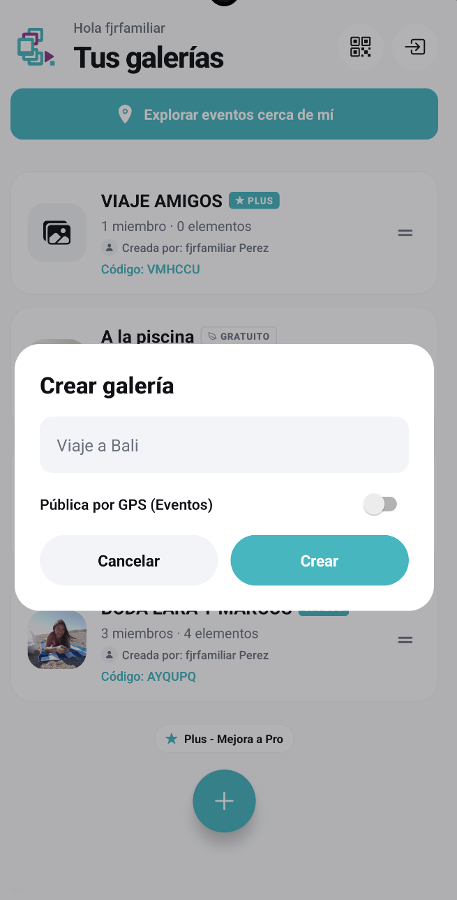 Crear galería